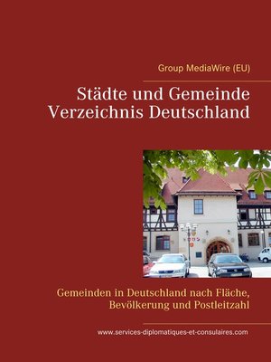 cover image of Städte und Gemeinde Verzeichnis Deutschland